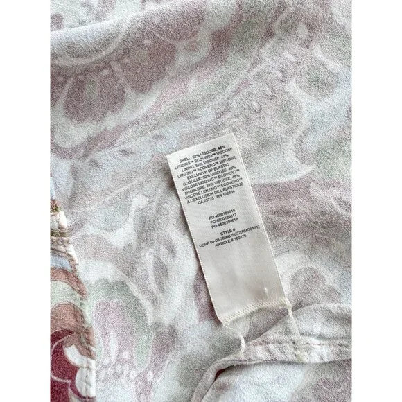 Aritzia WILFRED Bellow Paisley Floral Crepe Gathered Mini Slip Dress, Size 2 - Picture 10 of 16